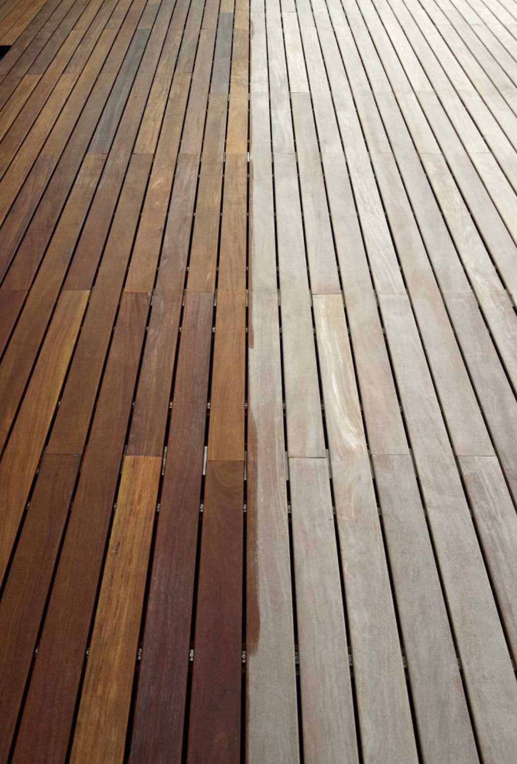 Terrassendielen-Pflege Vorher